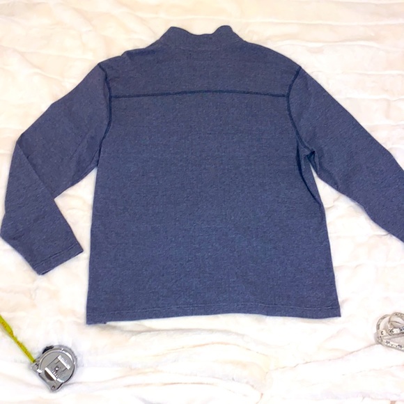 Ocean and Coast XXL Pullover Zippered Neck Blue Distressed Heather - Picture 13 of 15